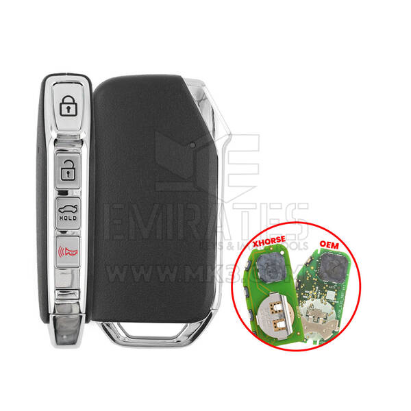 Kia Smart Remote Key Shell 3+1 Buttons Sedan Trunk for Xhorse Board XZKA82EN And OEM 6A Type