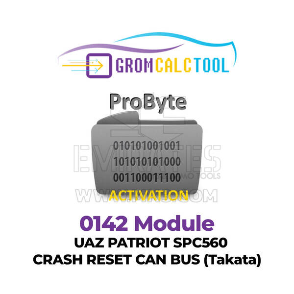 Módulo GromCalcTool 0142 UAZ PATRIOT SPC560 Crash Reset CAN BUS (Takata)