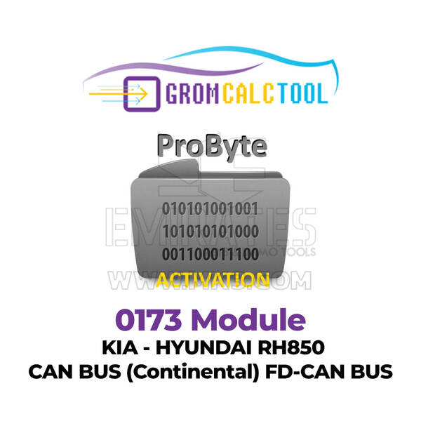 GromCalcTool 0173 Modulo KIA - HYUNDAI RH850 CAN BUS (Continental) FD-CAN BUS