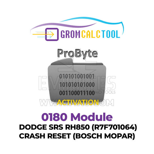 GromCalcTool 0180 Модуль DODGE SRS RH850 (R7F701064) СБРОС АВАРИИ (BOSCH MOPAR)