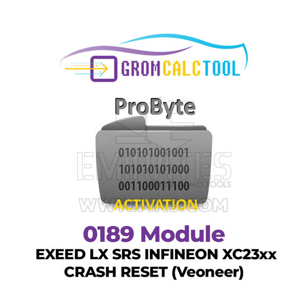 GromCalcTool 0189 Modulo EXEED LX SRS INFINEON XC23xx CRASH RESET (Veoneer)