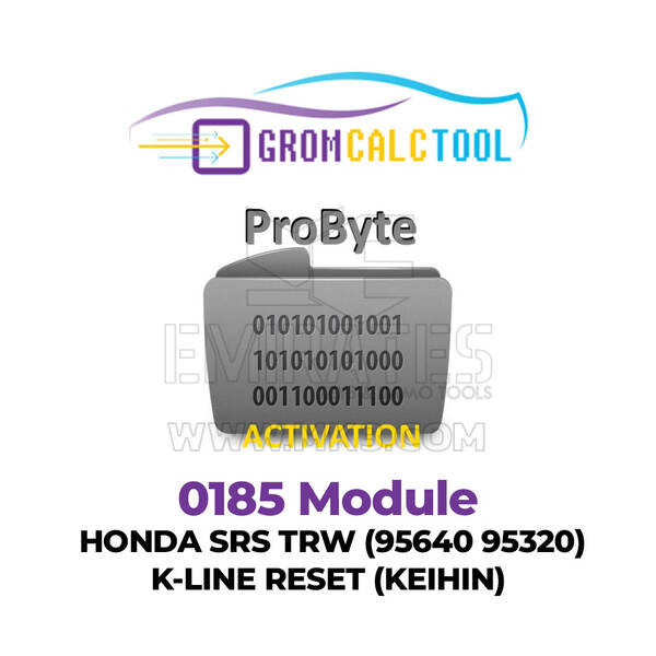 GromCalcTool 0185 Modulo HONDA SRS TRW (95640 95320) RESET LINEA K (KEIHIN)
