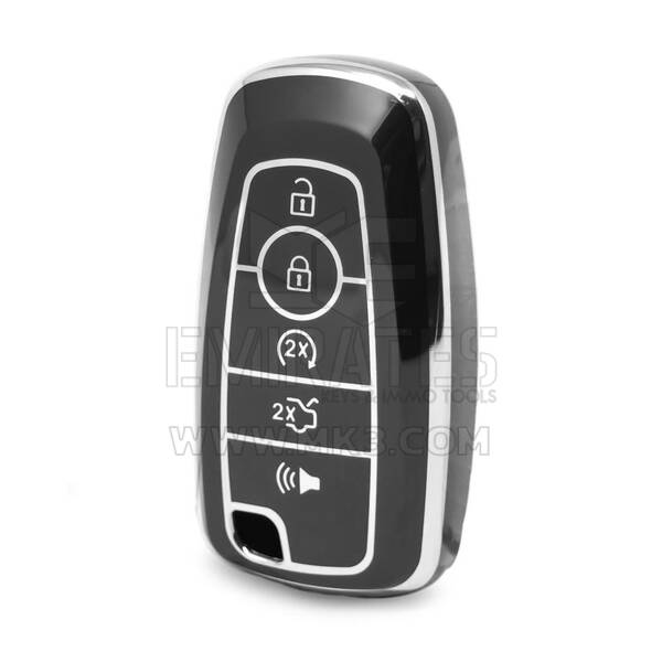 Nano High Quality Cover For Ford Remote Key 5 Button Black Color Silver Frame Ford-B11Y5