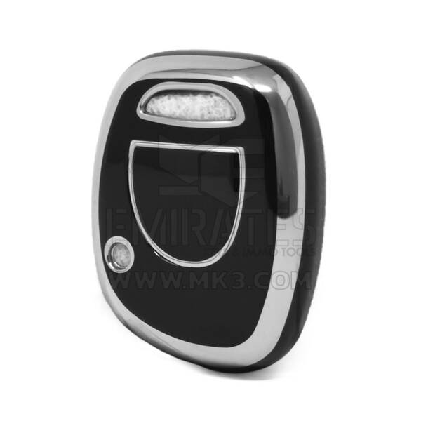 Nano High Quality Cover For Renault Remote Key 1 Button Black Color Silver Frame RN-E11Y