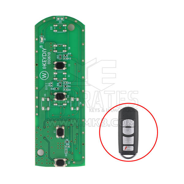 Keydiy KD Universal Smart PCB Key 3+1 Buttons Mazda Type ZB44-4