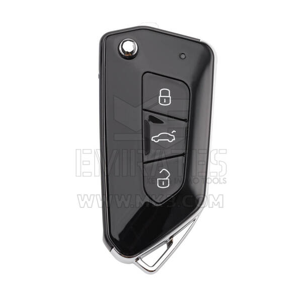 Xhorse VVDI Key Tool VVDI2 Wire Flip Remote Key All Black 3 Buttons VW Type XKGA83EN