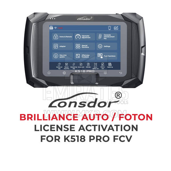 تفعيل ترخيص Lonsdor - BRILLIANCE AUTO / FOTON لـ K518 Pro FCV