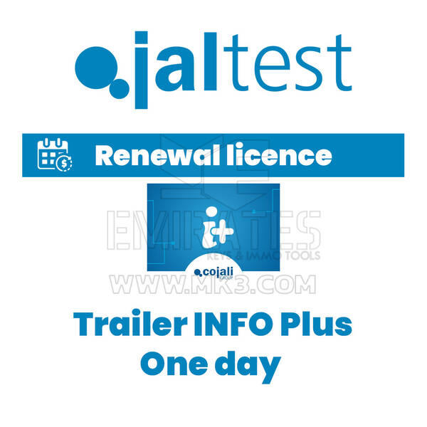 Jaltest 70605010 Modular Trailer INFO Plus - One day