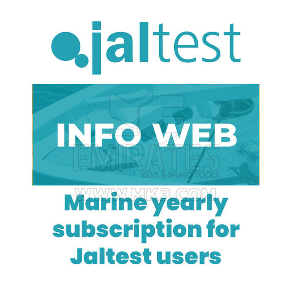 Jaltest 70604023 INFO Web. Marine yearly subscription for Jaltest users