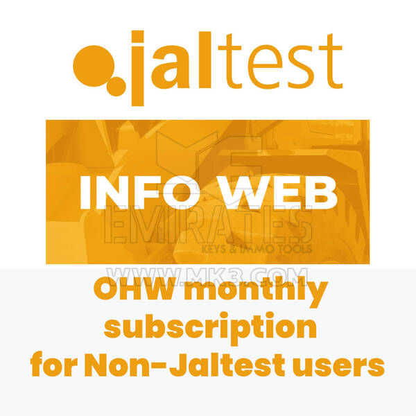 Jaltest 70604030 INFO Web. Ежемесячная подписка OHW для пользователей, не использующих Jaltest.