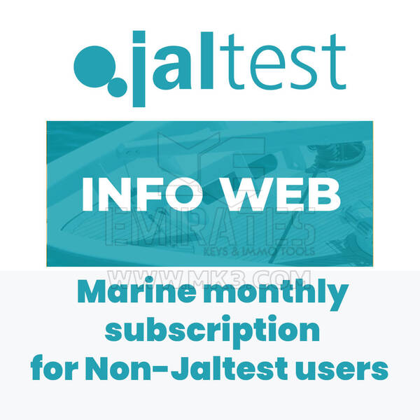 Jaltest 70604028 INFO Web. Marine monthly subscription for Non-Jaltest users