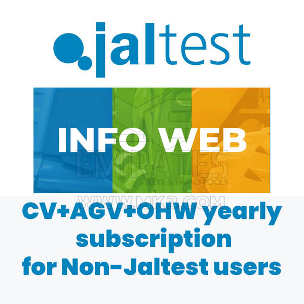 Jaltest 70604046 INFO Web. CV+AGV+OHW yearly subscription. Non-Jaltest users