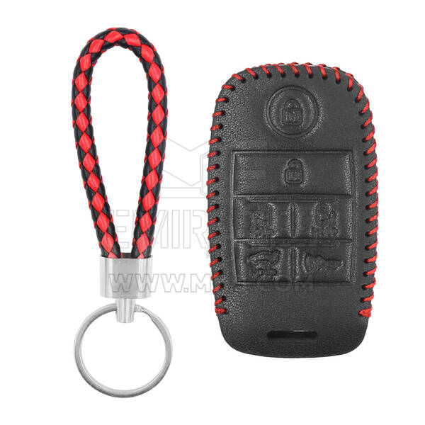 Estojo de couro para Kia Smart Remote Key 5+1 botões
