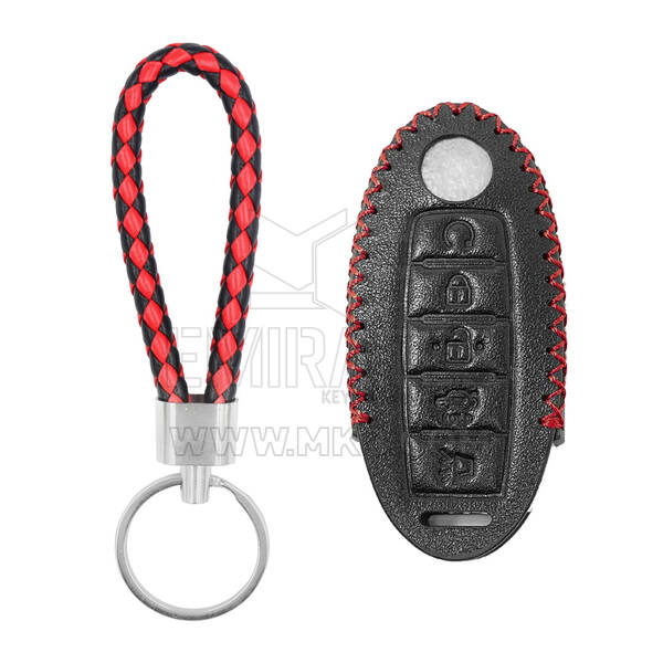 Кожаный чехол для Nissan Smart Remote Key 5 кнопок