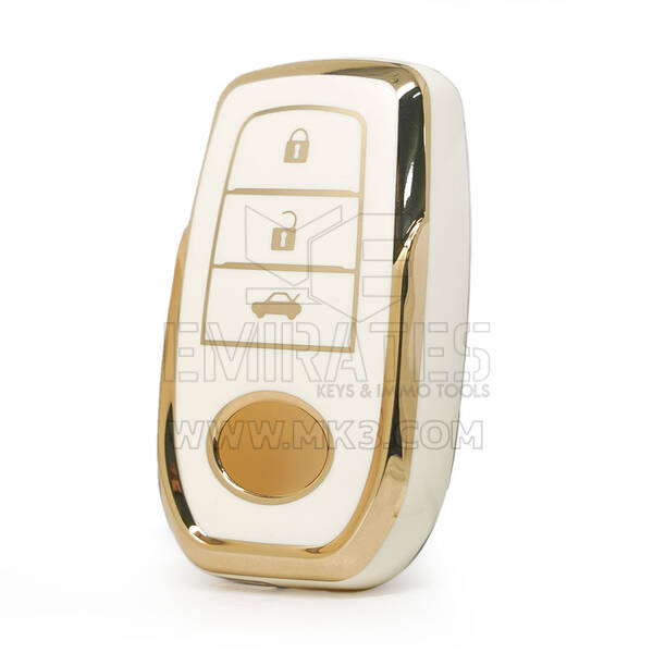 Toyota Uzaktan Anahtar 3 Düğme Beyaz Renk için Nano Yüksek Kaliteli Kapak