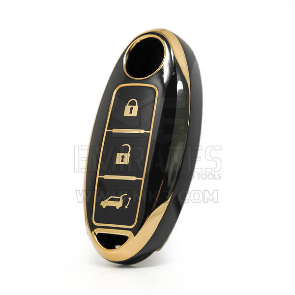 Нано-крышка высокого качества для Nissan Remote Key 3 кнопки SUV черного цвета