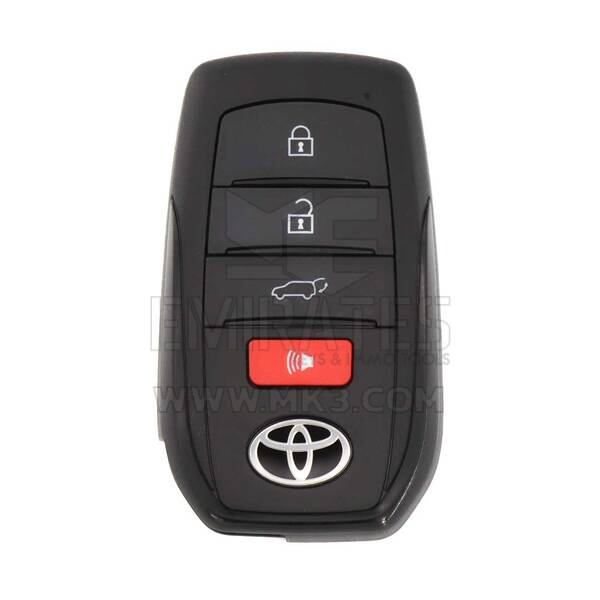 Chave inteligente original Toyota Land Cruiser 2022-2024 com 3+1 botões, 433,58/434,42 MHz, 8990H-60530 / 8990H-60532