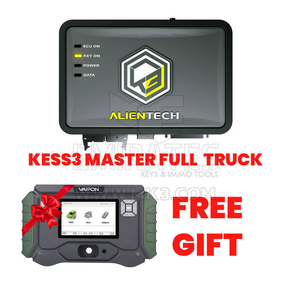 ALIENTECH Kess3 Device + Full Truck Package Master + Gift (Vapon VP996 Key Programming Tool Device)