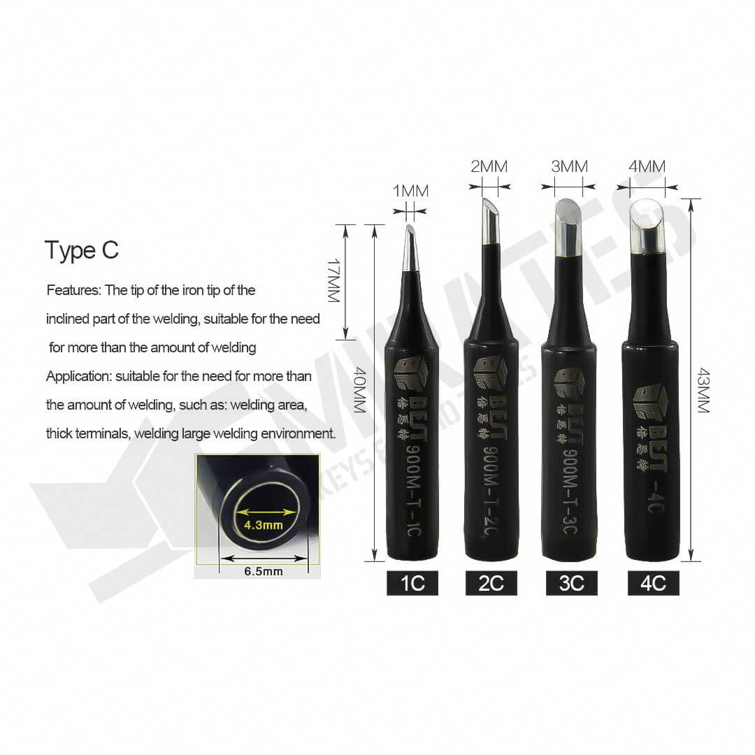 With soldering tip, suitable for the necessity for quite one amount of soldering horseshoe-shaped