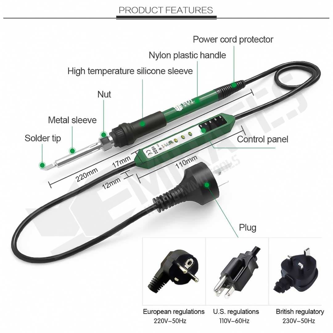 Protecteur de cordon d'alimentation Poignée en plastique nylon Manchon en silicone haute température - Manchon en métal - Panneau de commande