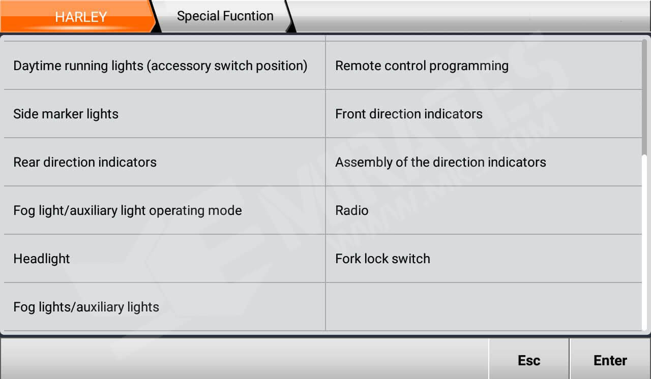 Funzione speciale OBDStar MS80-Harley