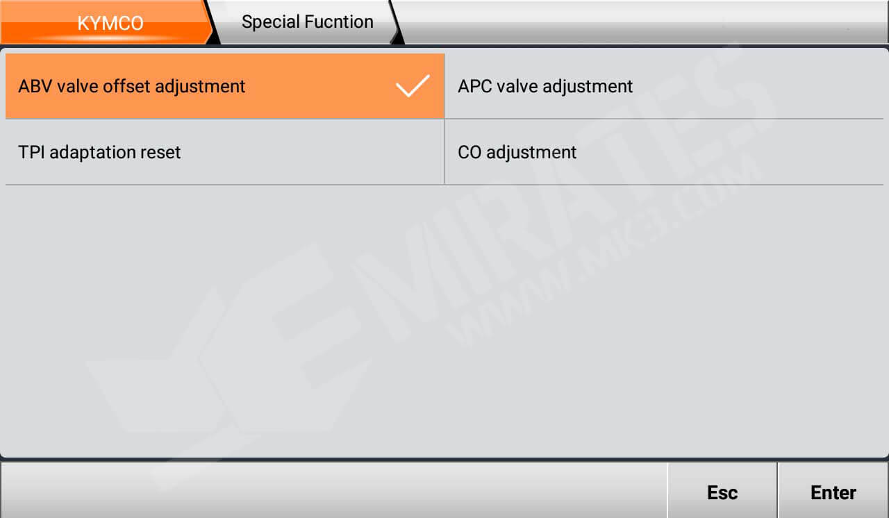 Funzione speciale OBDStar MS80 KYMCO
