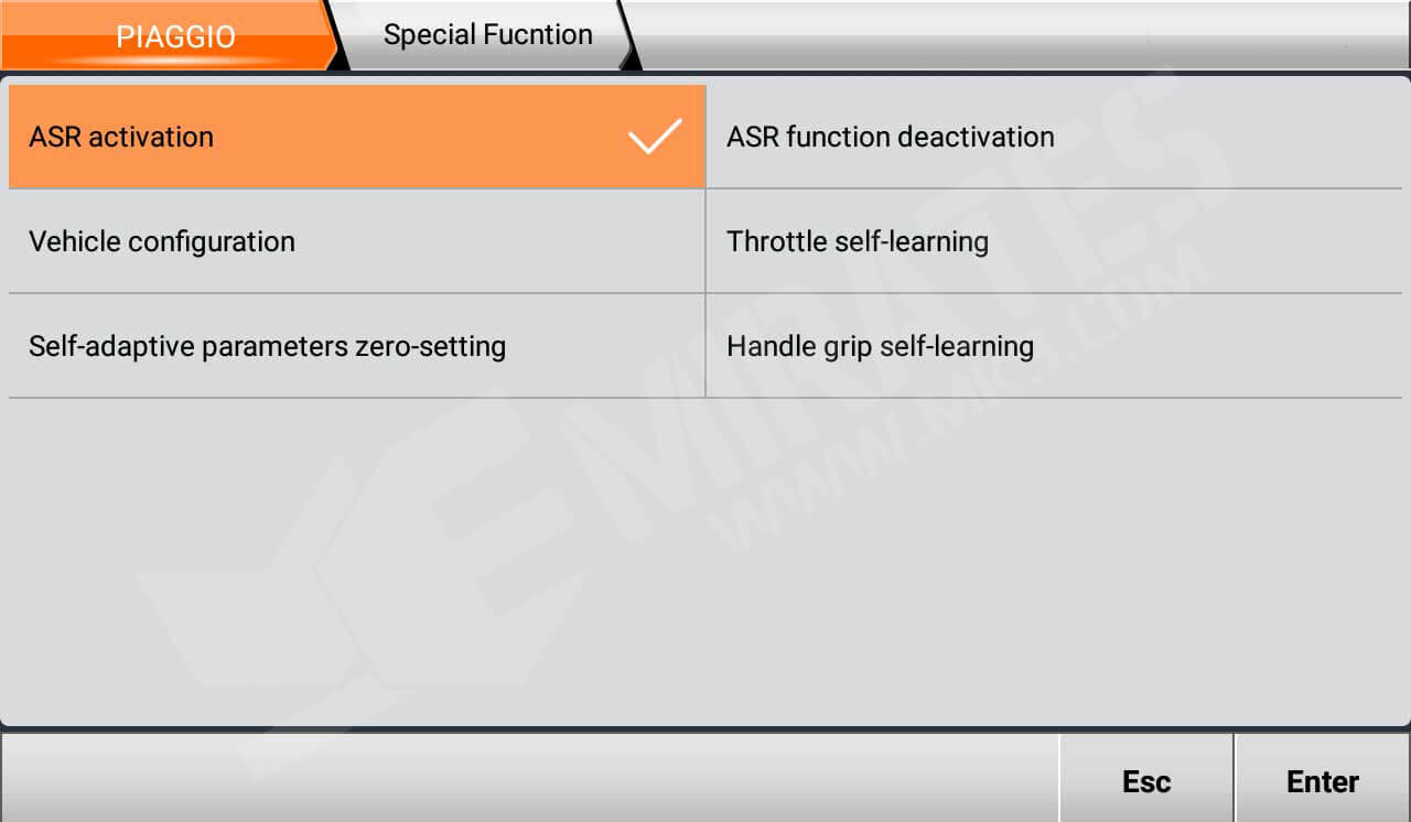 OBDStar MS80 Funzione Speciale Piaggio