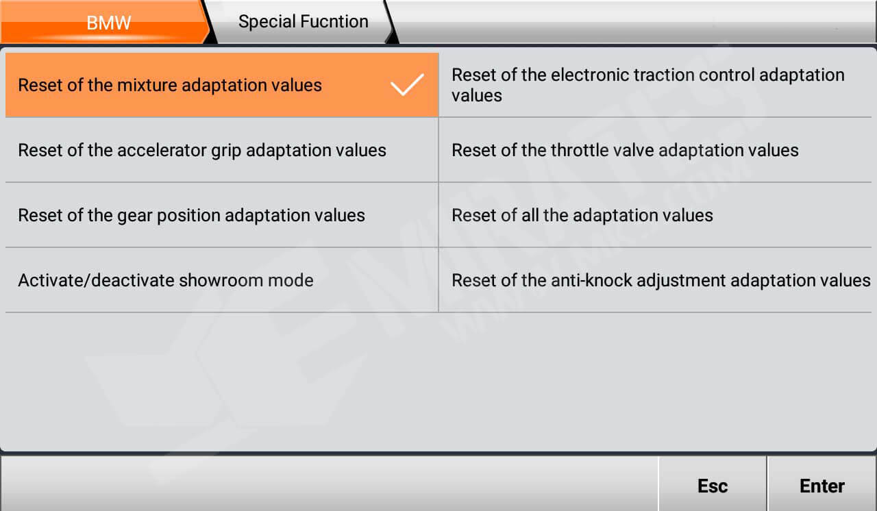 Funzione speciale OBDStar MS80 BMW