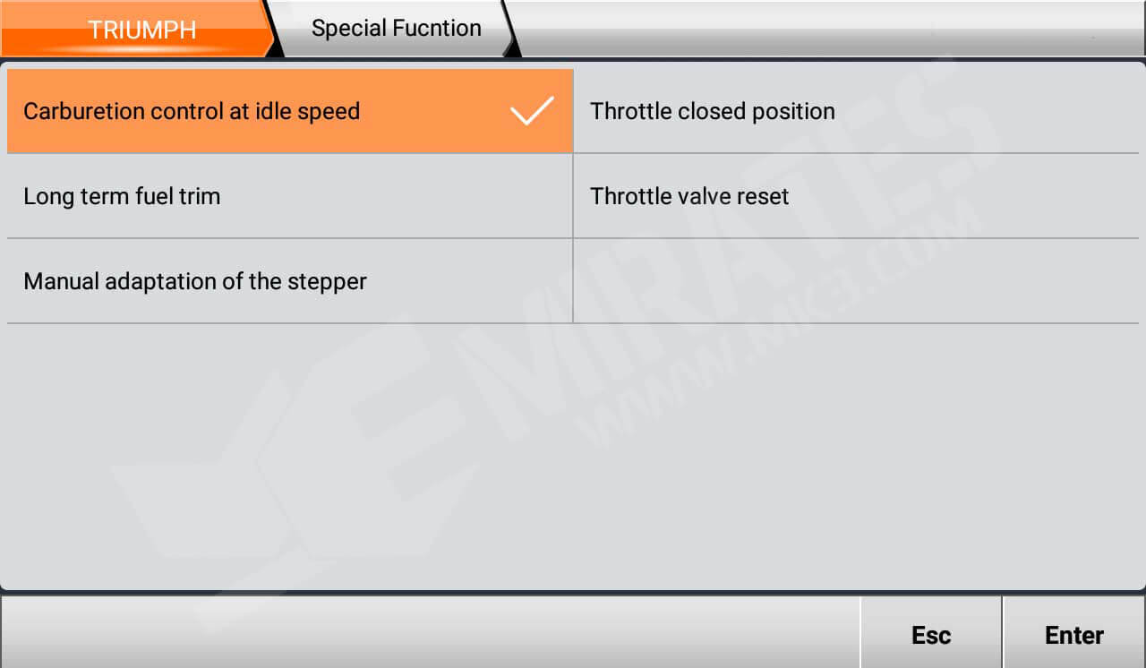 Funzione speciale OBDStar MS80 Trionfo