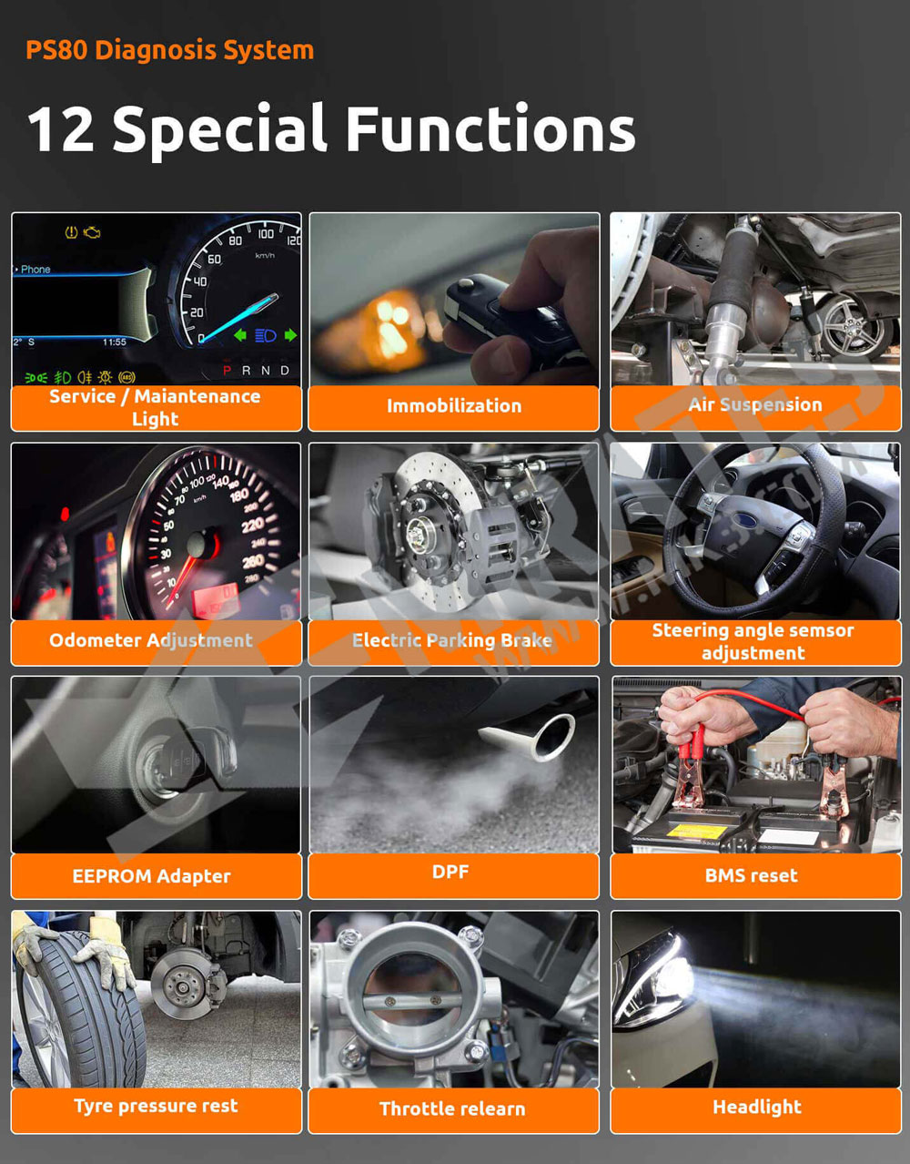 XTool PS80 Teşhis Sistemi 12 Özel İşlev