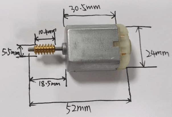 Мотор для автомобильного зеркала 19200 об. / Мин., 12 В постоянного тока, скорость: 12500 об. / Мин.