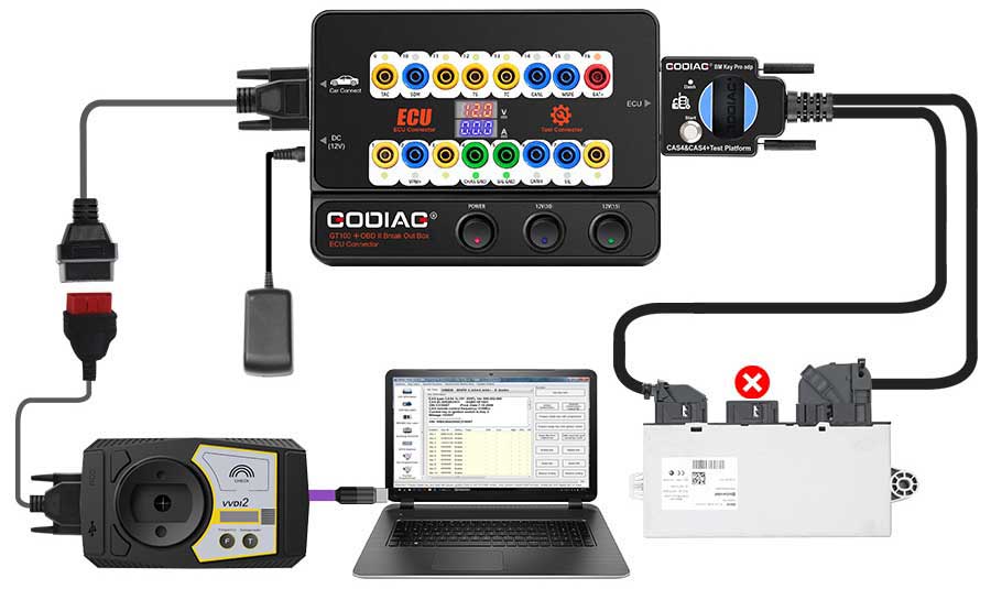 New GODIAG GT100 + New Generation Auto Tools OBD II Break Out Box ECU Connector with Electronic Current Display | Emirates Keys