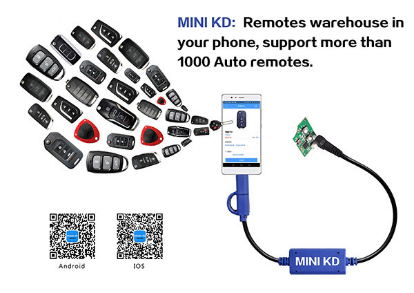 Keydiy Mini KD Générateur de clé mobile pour système Android, prend en charge plus de 1000 télécommandes de voiture | Clés des Émirats
