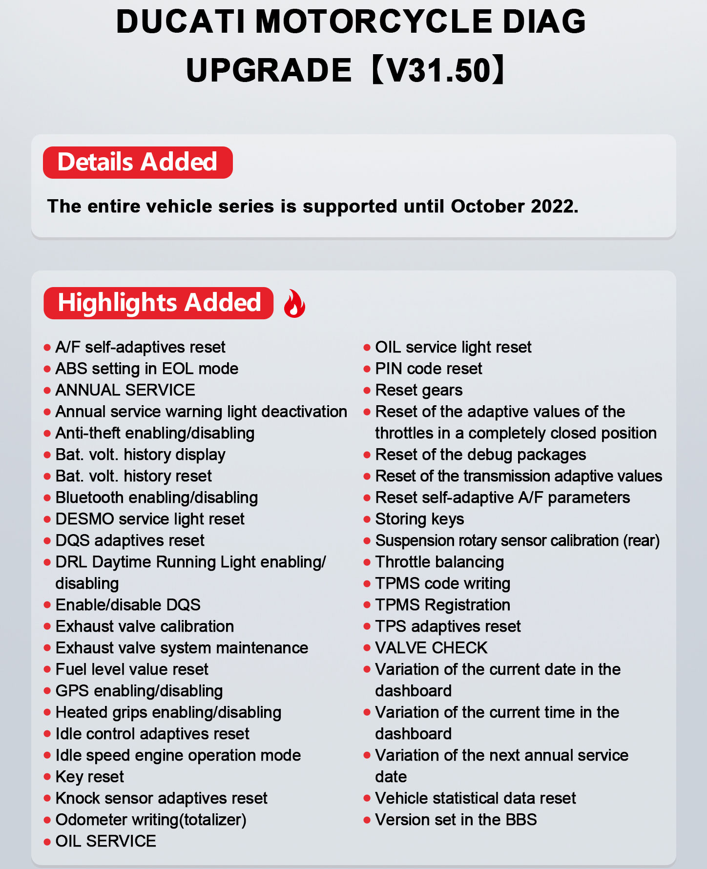 V31.50 DUCATI Diag Aggiornamento 2023-06-25