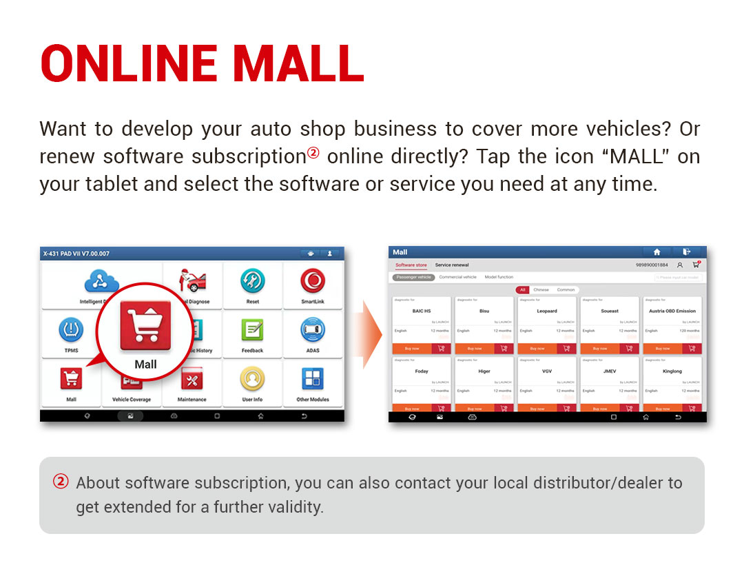 New Launch X-431 PAD VII LINK High-end Flagship Diagnostic Tool Comes With The ADAS Calibration Function, 39 Service Functions, TPMS Service And Multiple Extended Modules Functions | Emirates Keys