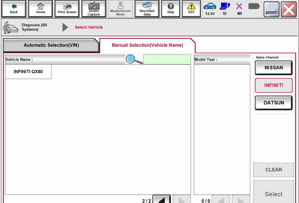 vxdiag nissan vehicle list 7