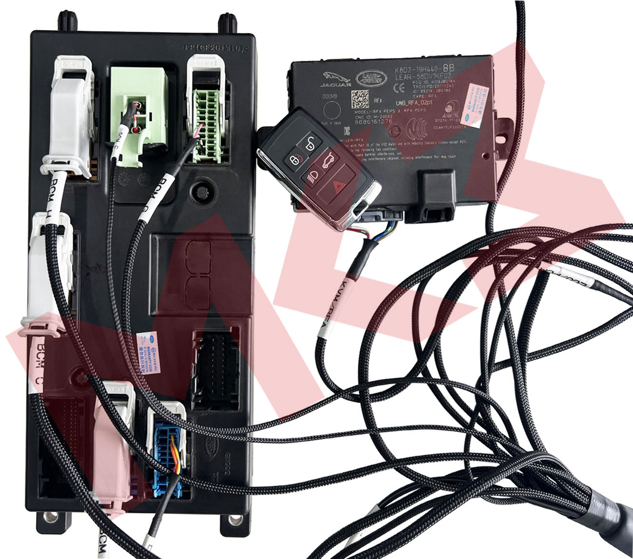 Module de contrôle d'entrée sans clé BCM Land Rover Jaguar Comform, plateforme de test KVM RFA | Emirates Keys