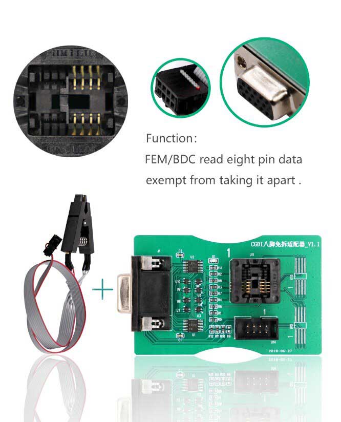 Новый 8-футовый чип-адаптер CGDI Reading Free Clip с CGDI Prog BMW для BMW и XPROG 5,60/5,74/5,84 и UPA USB ECU Programmer | Ключи от Эмирейтс