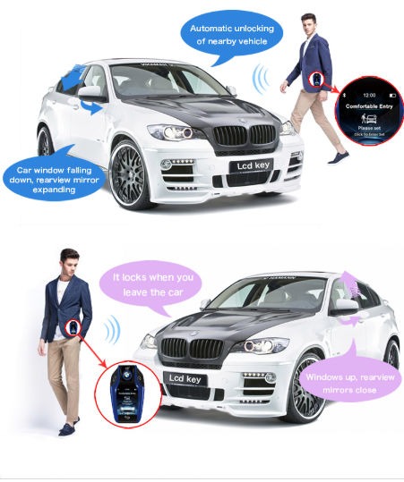 New Aftermarket LCD Universal Modified Smart Remote Key PKE Comfort Access System For All Keyless Car Silver Color | Emirates Keys