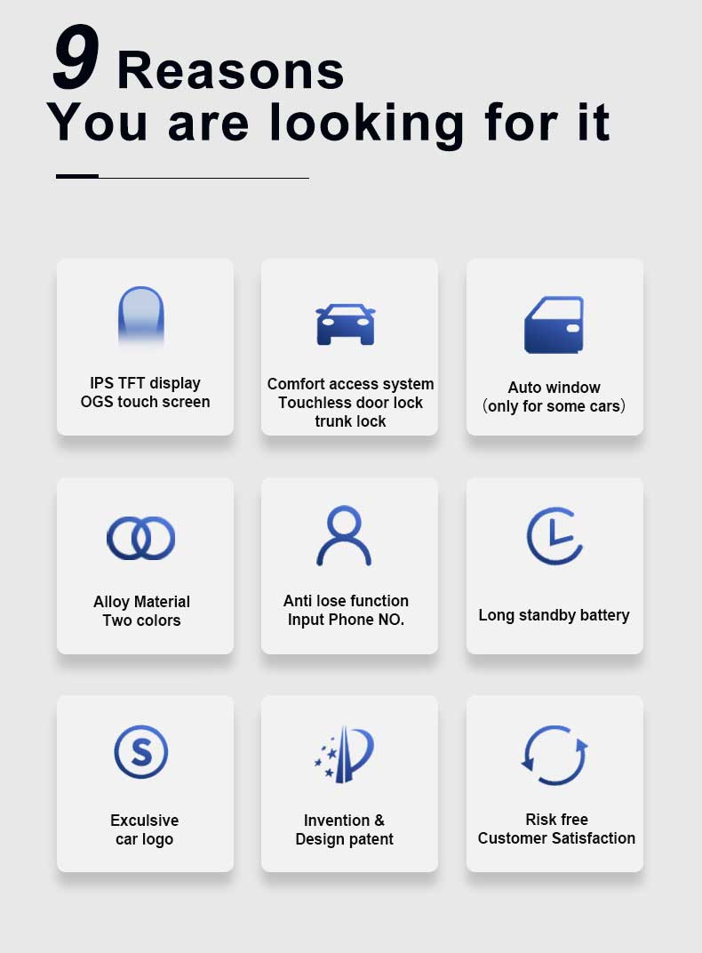 New Aftermarket LCD Universal Smart Remote Car Key Kit For All Car Models Keys With Keyless Go Silver Color | Emirates Keys