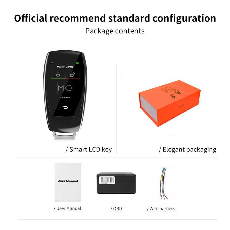 New Aftermarket LCD Universal Modified Smart Remote Key Kit For All Keyless Entry Car Mercedes Benz Classic Style Silver Color | Emirates Keys