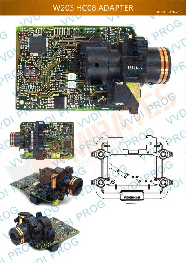 W203_HC08_Adapter_pinout