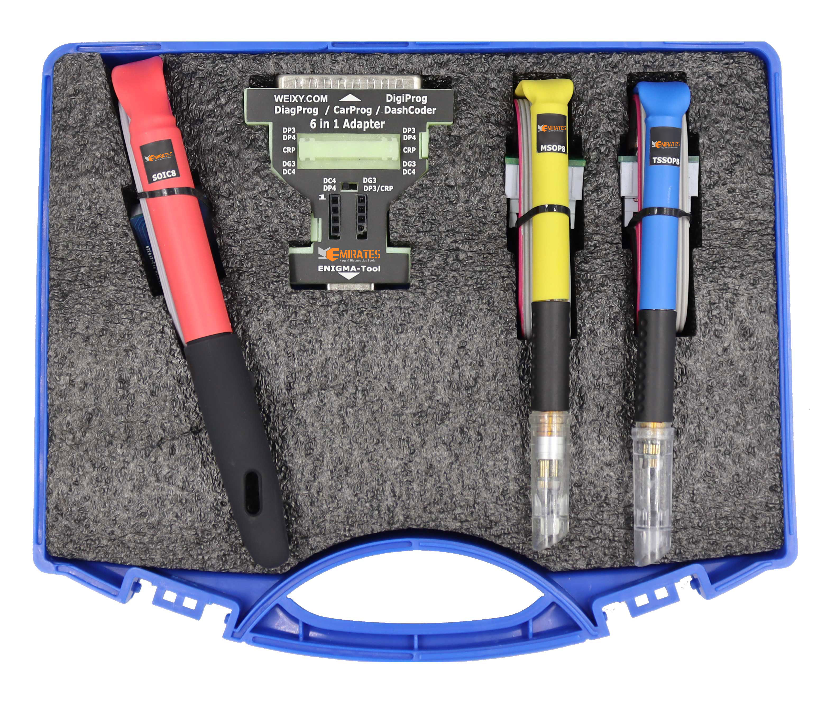 Novo kit adaptador de clipe de pino Pogo de reposição para chips SOIC8 MSOP8 TSSOP8 eeprom Compatível com: Digiprog, Enigma, VVDI, Orange5, iProg | Chaves dos Emirados