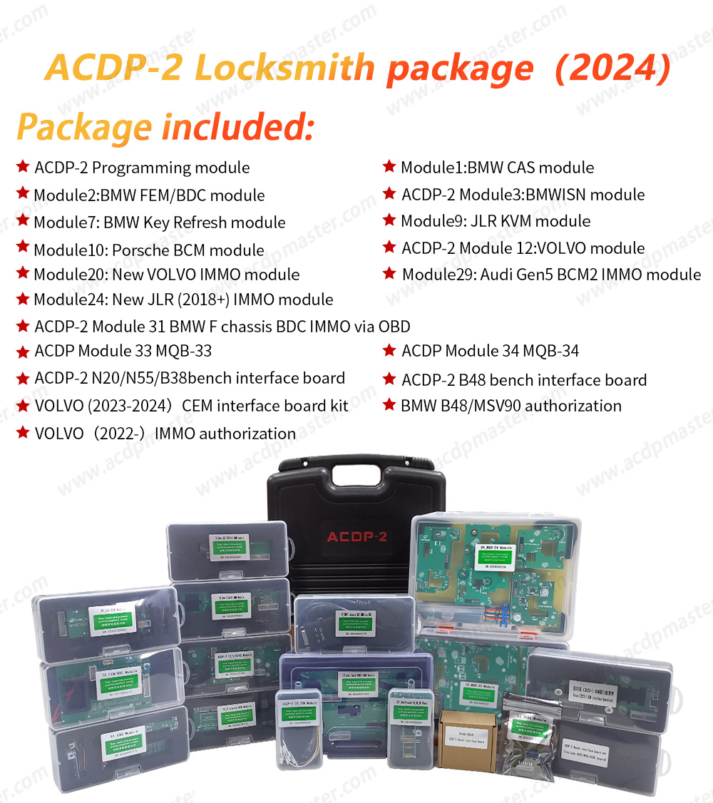 Yanhua ACDP 2 Locksmith Package ( ACDP-2 Programming Module+Module1+Module2+Module3+Module7+Module9+Module10+Module12+Module20+Module29+Module24+Module31+Module33 ) | Emirates Keys