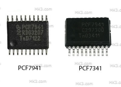 PCF7341 anahtarınızda ve PCF7941 ile doğru PCF tipini belirleyin different types – with PCF7341 and with PCF7941, At reading of key TMPro will show PCF7941 for both types