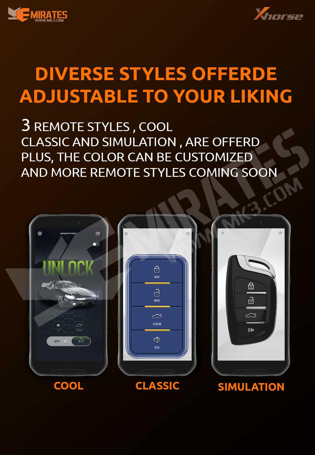 Simulation classique cool 3 Remote Styles, Cool Classic And Simulation, Are Offred Plus, The Color Can Be Customized And More Remote Styles Coming Soon